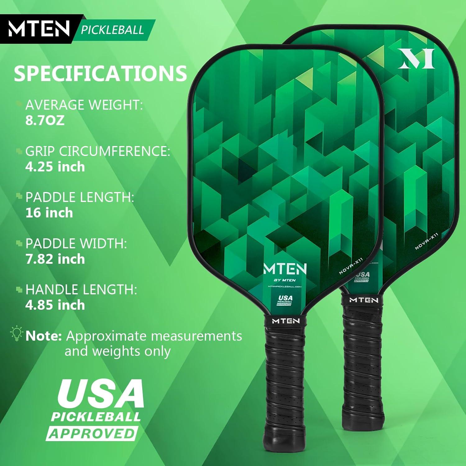 imagePickleball Paddles Carbon Fiber Pickleball Paddles Lightweight Pickle Ball Paddle Carbon Fiberglass Surface USAPA Approved Beginners ampamp Competition 1Pcsgreen