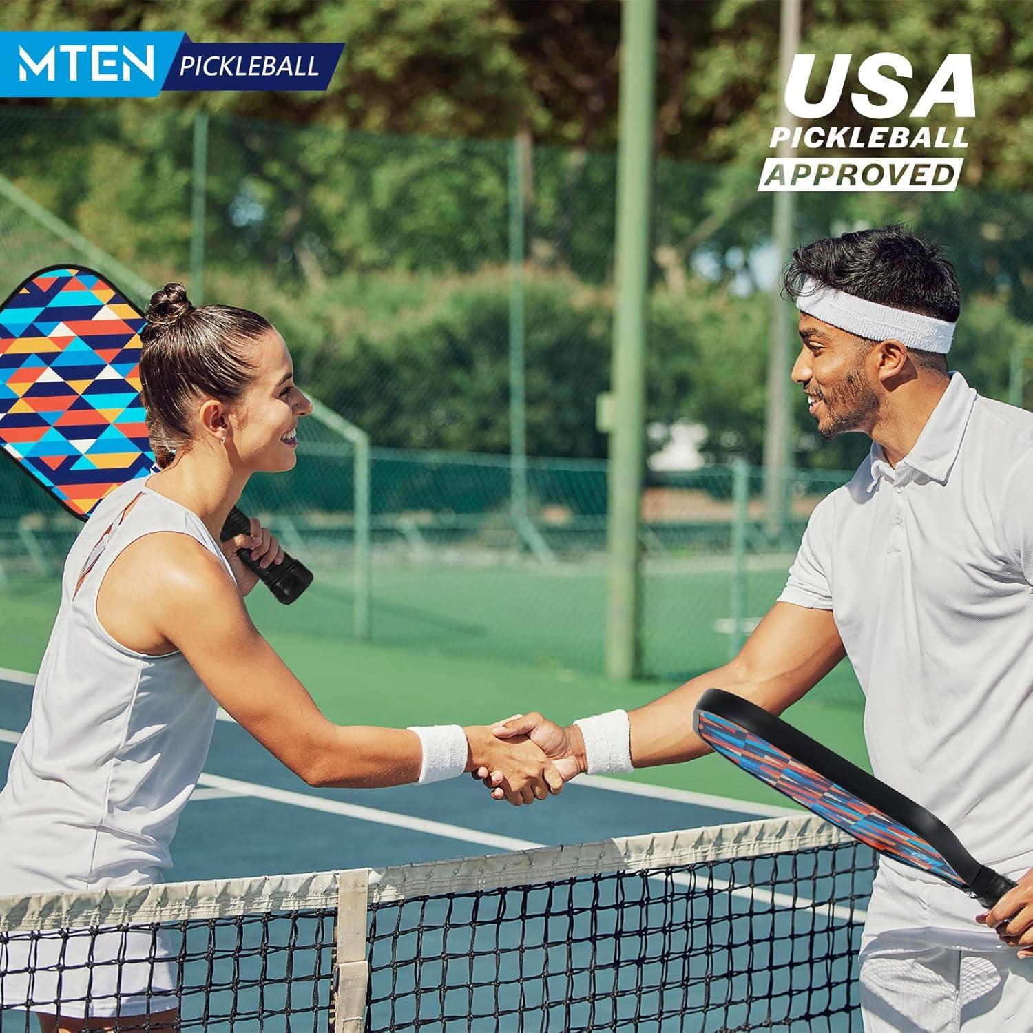 imagePickleball Paddles Carbon Fiber Pickleball Paddles Lightweight Pickle Ball Paddle Carbon Fiberglass Surface USAPA Approved Beginners ampamp Competition 1Pcsblue red