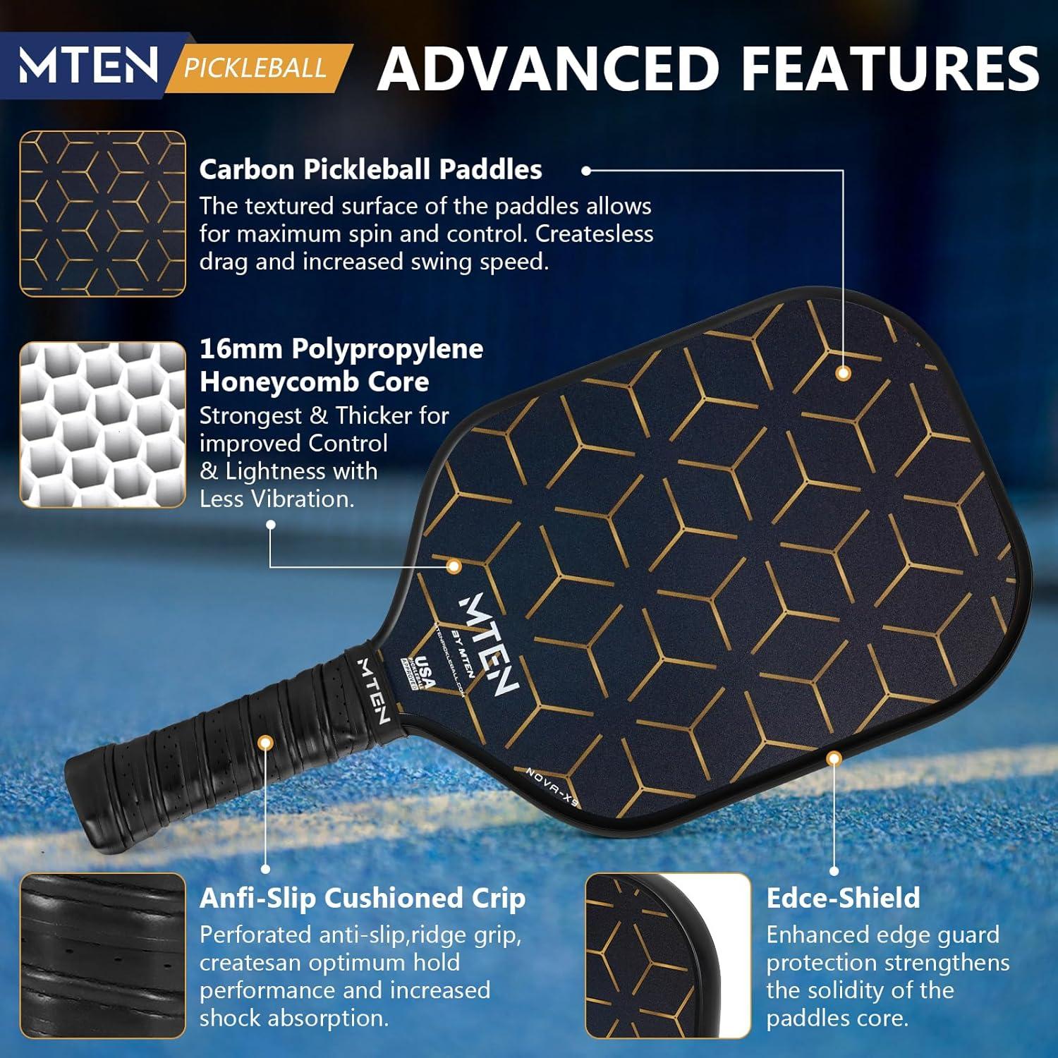 imagePickleball Paddles Carbon Fiber Pickleball Paddles Lightweight Pickle Ball Paddle Carbon Fiberglass Surface USAPA Approved Beginners ampamp Competition 1Pcsblack yellow