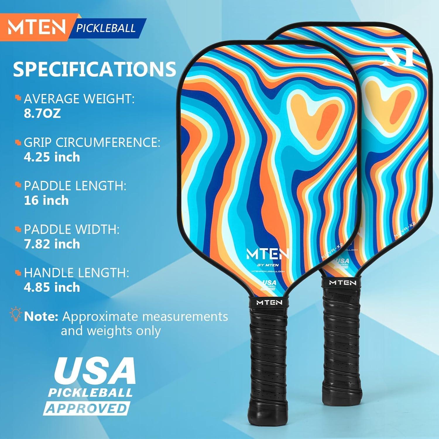 imagePickleball Paddles Carbon Fiber Pickleball Paddles Lightweight Pickle Ball Paddle Carbon Fiberglass Surface USAPA Approved Beginners ampamp Competition 1Pcsblue orange