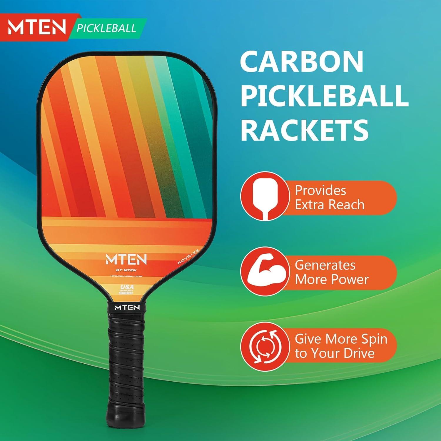 imagePickleball Paddles Carbon Fiber Pickleball Paddles Lightweight Pickle Ball Paddle Carbon Fiberglass Surface USAPA Approved Beginners ampamp Competition 1Pcsred yellow