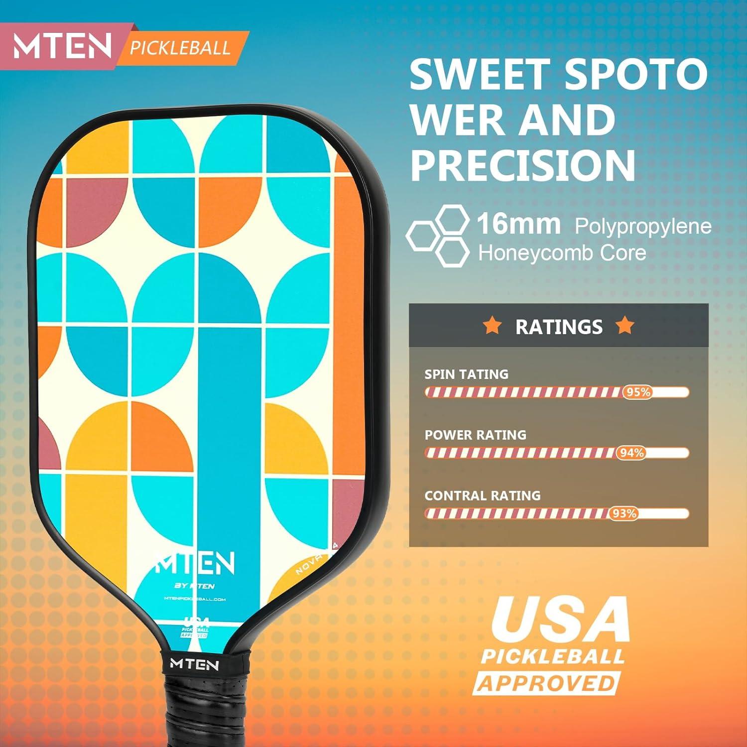 imagePickleball Paddles Carbon Fiber Pickleball Paddles Lightweight Pickle Ball Paddle Carbon Fiberglass Surface USAPA Approved Beginners ampamp Competition 1Pcsgreen yellow