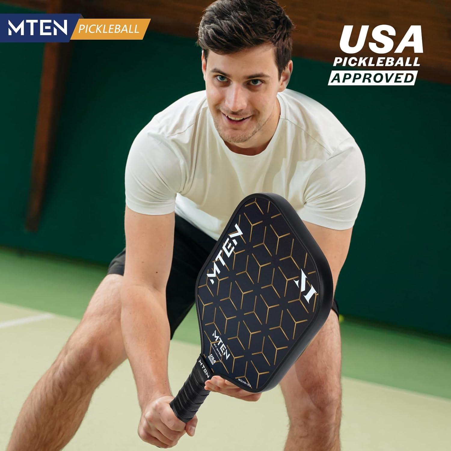 imagePickleball Paddles Carbon Fiber Pickleball Paddles Lightweight Pickle Ball Paddle Carbon Fiberglass Surface USAPA Approved Beginners ampamp Competition 1Pcsblack yellow