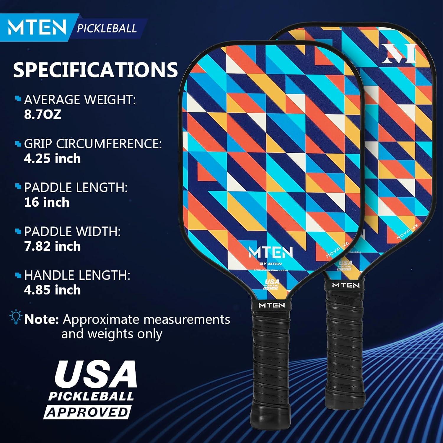 imagePickleball Paddles Carbon Fiber Pickleball Paddles Lightweight Pickle Ball Paddle Carbon Fiberglass Surface USAPA Approved Beginners ampamp Competition 1Pcsblue red