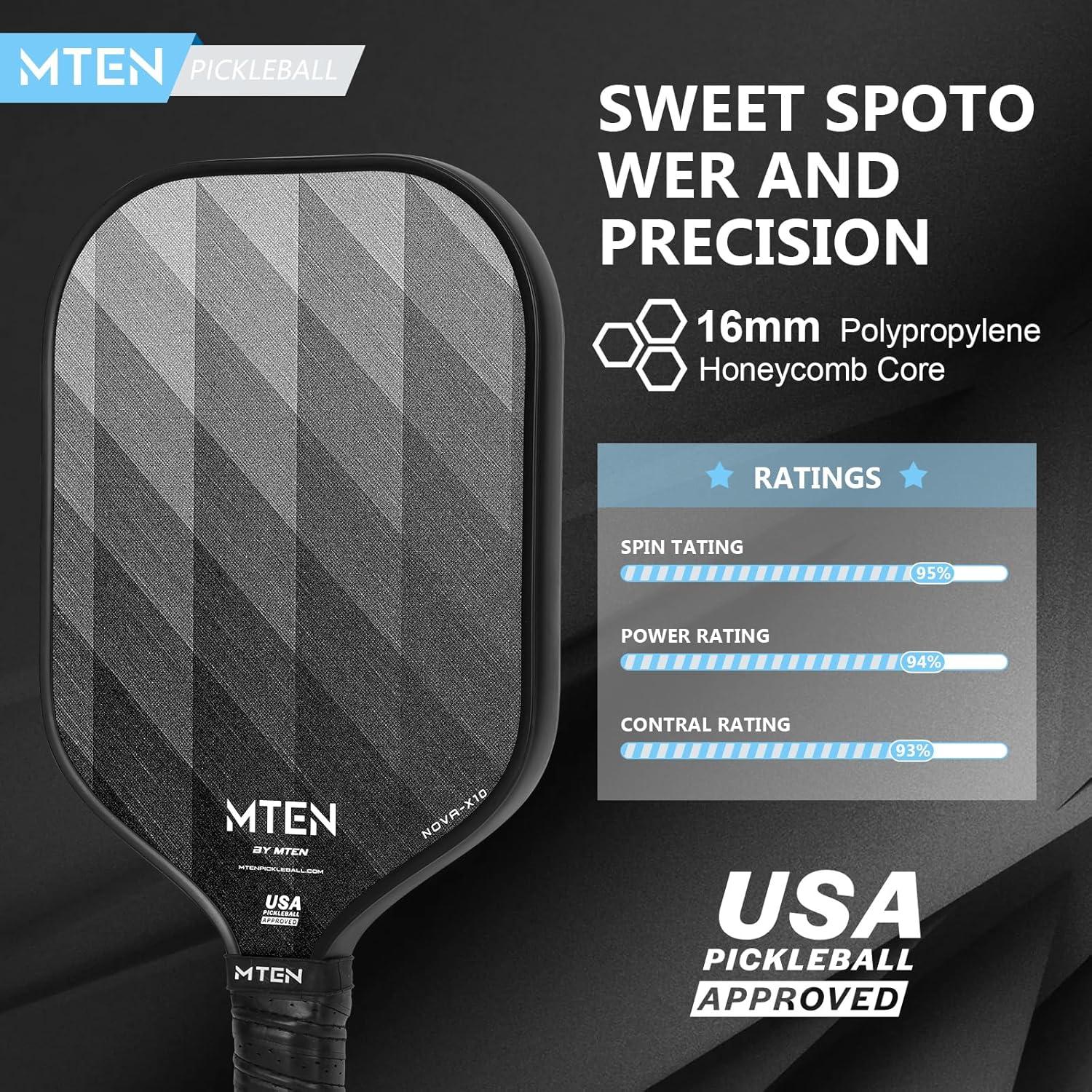 imagePickleball Paddles Carbon Fiber Pickleball Paddles Lightweight Pickle Ball Paddle Carbon Fiberglass Surface USAPA Approved Beginners ampamp Competition 1Pcssilver black