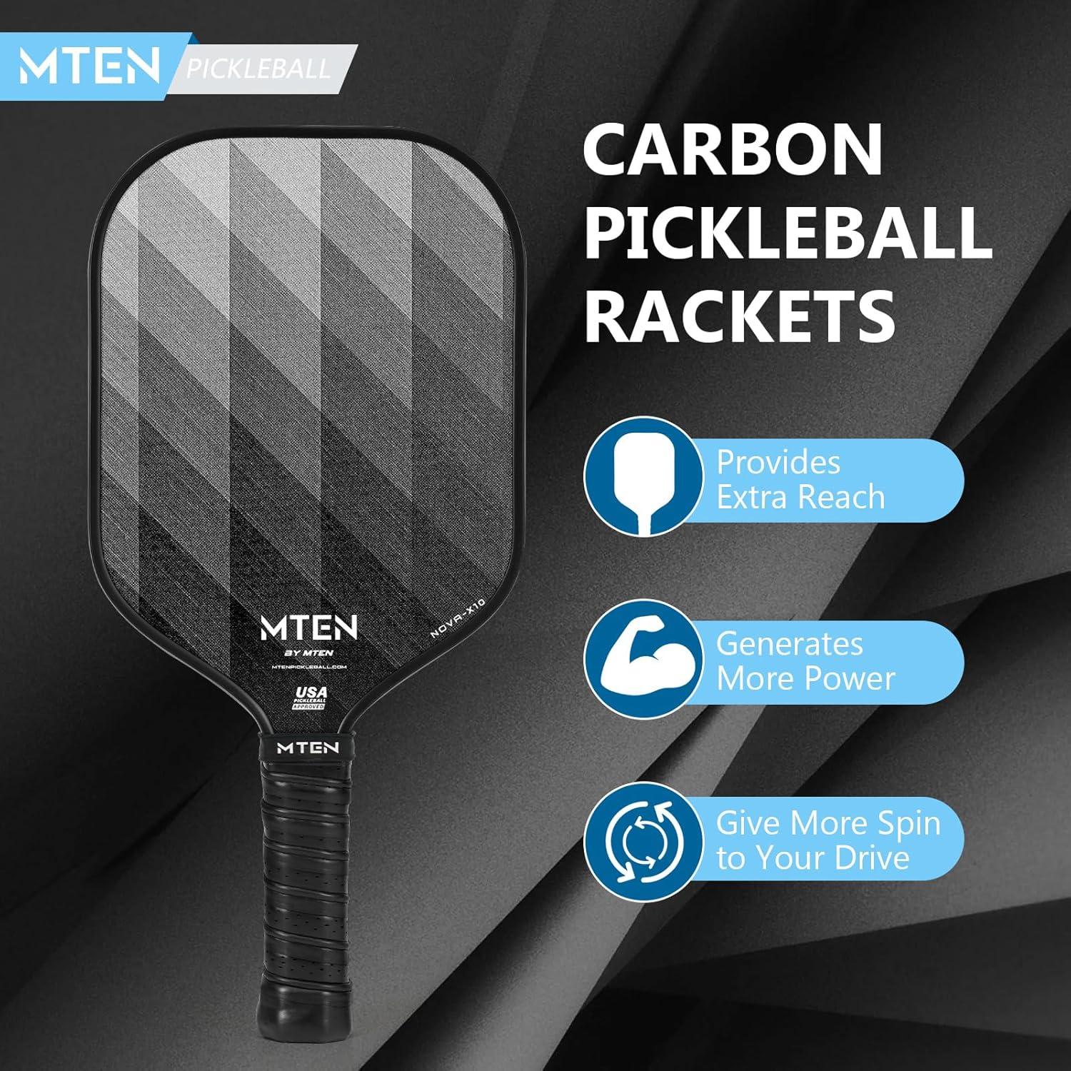 imagePickleball Paddles Carbon Fiber Pickleball Paddles Lightweight Pickle Ball Paddle Carbon Fiberglass Surface USAPA Approved Beginners ampamp Competition 1Pcssilver black