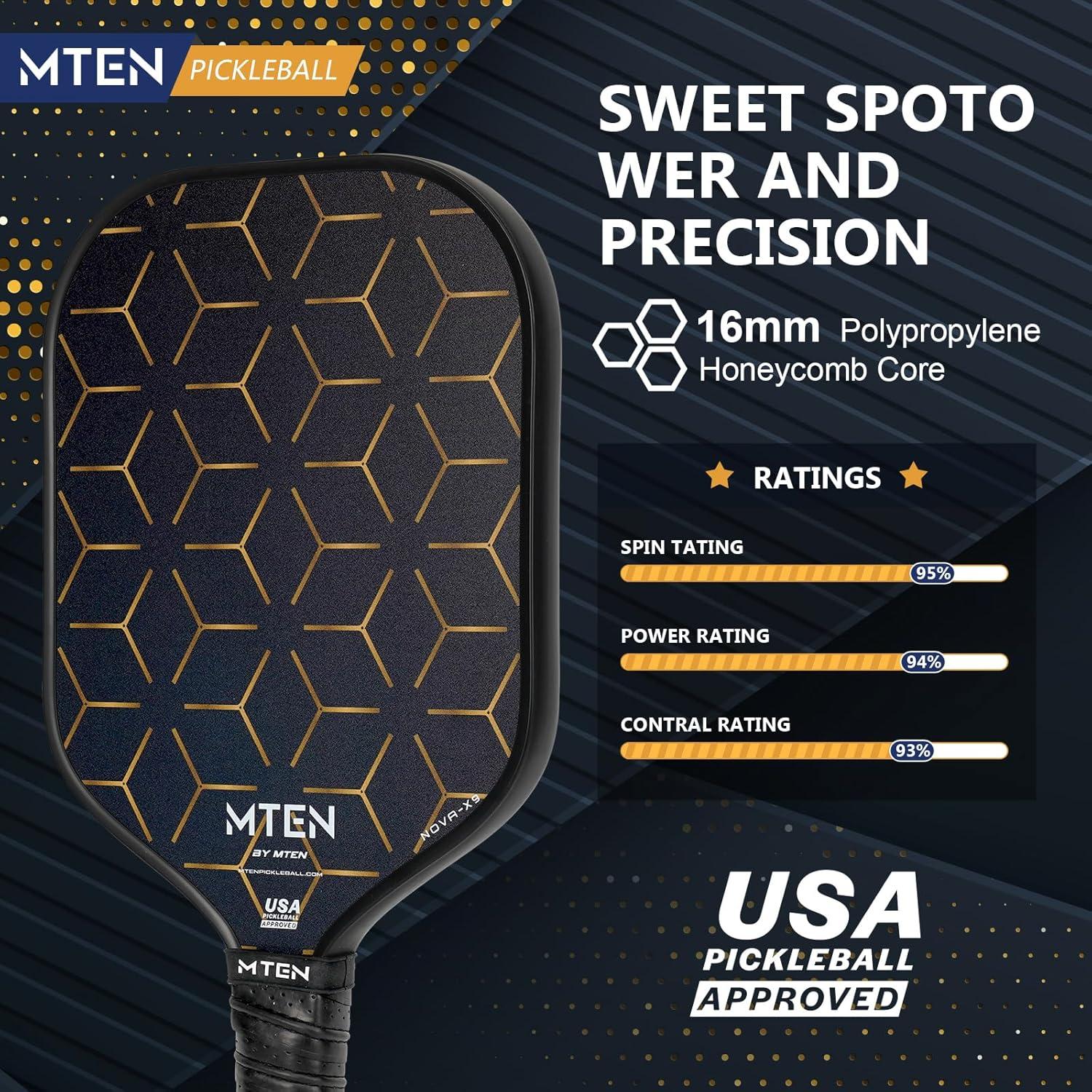 imagePickleball Paddles Carbon Fiber Pickleball Paddles Lightweight Pickle Ball Paddle Carbon Fiberglass Surface USAPA Approved Beginners ampamp Competition 1Pcsblack yellow