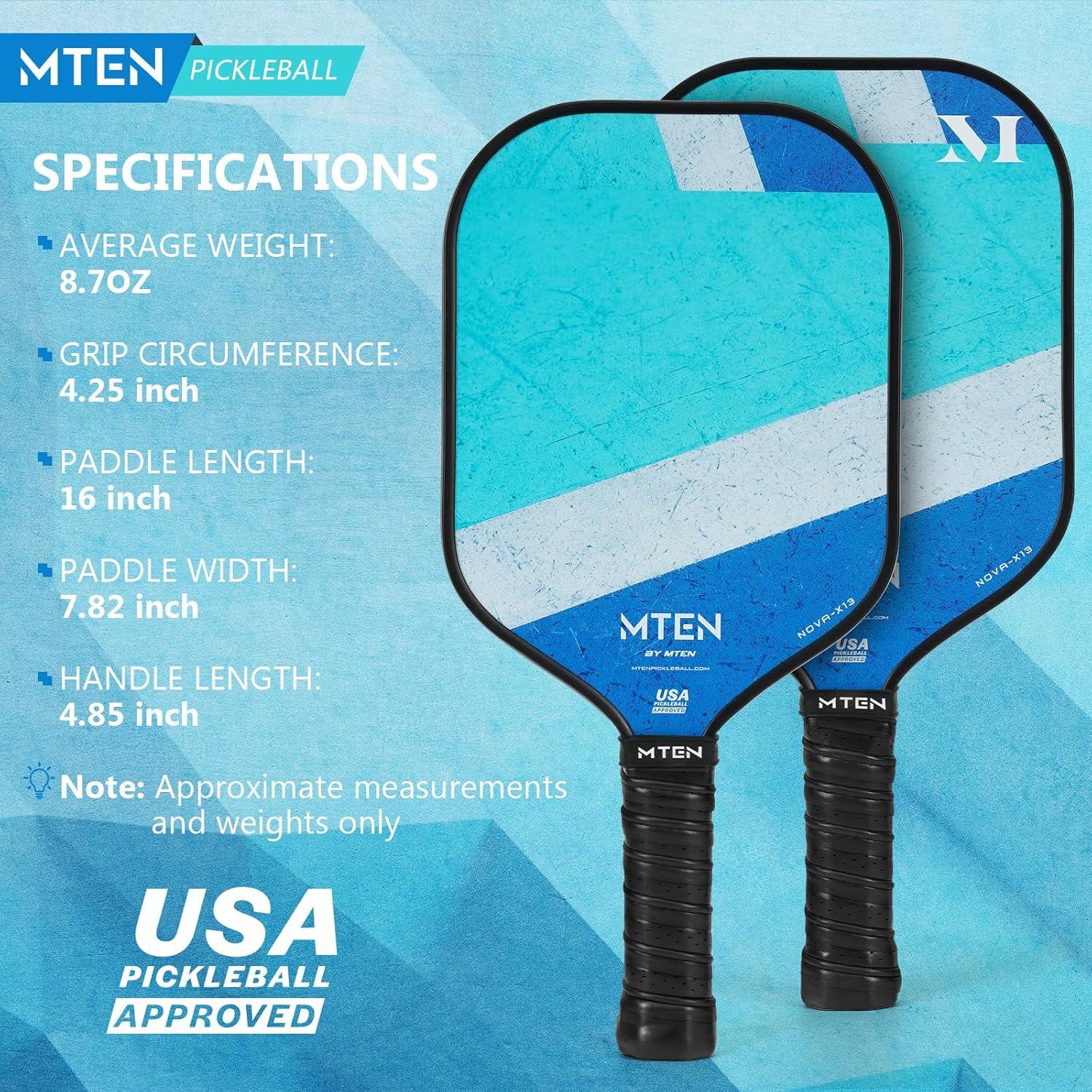 imagePickleball Paddles Carbon Fiber Pickleball Paddles Lightweight Pickle Ball Paddle Carbon Fiberglass Surface USAPA Approved Beginners ampamp Competition 1Pcssky blue