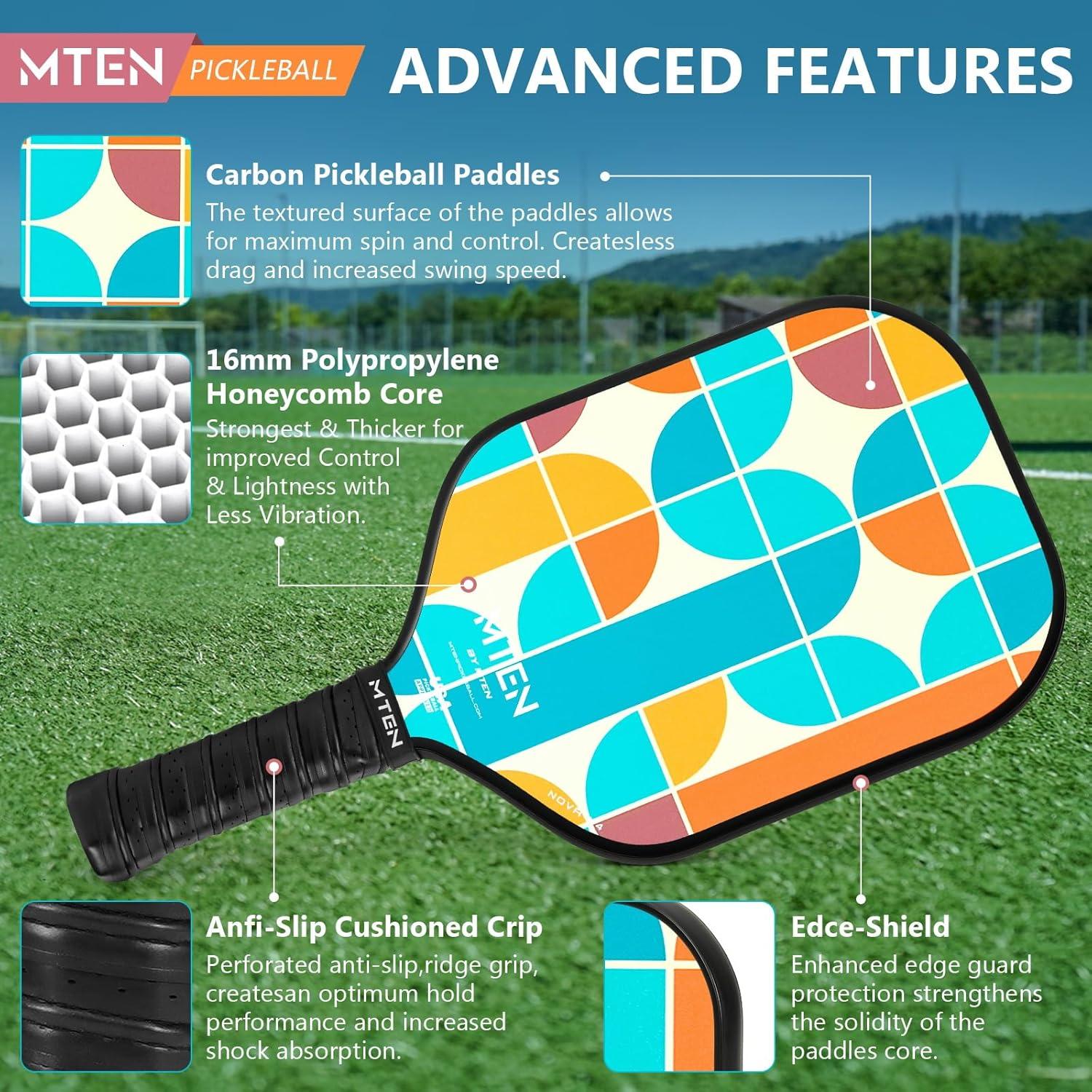 imagePickleball Paddles Carbon Fiber Pickleball Paddles Lightweight Pickle Ball Paddle Carbon Fiberglass Surface USAPA Approved Beginners ampamp Competition 1Pcsgreen yellow