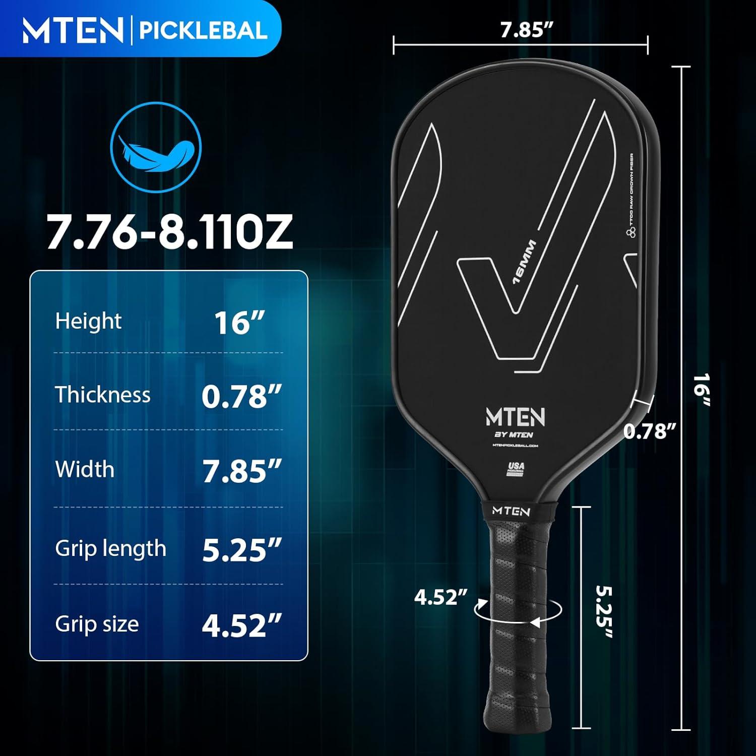 imagePickleball Paddles Raw Carbon Fiber Pickleball Paddle USAPA Approved T700 Pickleball Rackets 16MM Thermoformed Carbon Fiber Core Black Fiberglass Paddles DesignedBlack1