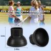 imageMTEN Pickleball Ball Retriever Silicone Pickleball Picker Upper Pickball Grabber Easy Attaches to Pickleball Paddles Best Accessory and Gift Black