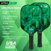 imagePickleball Paddles Carbon Fiber Pickleball Paddles Lightweight Pickle Ball Paddle Carbon Fiberglass Surface USAPA Approved Beginners ampamp Competition 1Pcsgreen