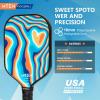 imagePickleball Paddles Carbon Fiber Pickleball Paddles Lightweight Pickle Ball Paddle Carbon Fiberglass Surface USAPA Approved Beginners ampamp Competition 1Pcsblue orange