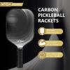 imagePickleball Paddles Carbon Fiber Pickleball Paddles Lightweight Pickle Ball Paddle Carbon Fiberglass Surface USAPA Approved Beginners ampamp Competition 1Pcsblack silver