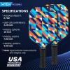 imagePickleball Paddles Carbon Fiber Pickleball Paddles Lightweight Pickle Ball Paddle Carbon Fiberglass Surface USAPA Approved Beginners ampamp Competition 1Pcsblue red