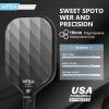 imagePickleball Paddles Carbon Fiber Pickleball Paddles Lightweight Pickle Ball Paddle Carbon Fiberglass Surface USAPA Approved Beginners ampamp Competition 1Pcssilver black