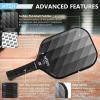 imagePickleball Paddles Carbon Fiber Pickleball Paddles Lightweight Pickle Ball Paddle Carbon Fiberglass Surface USAPA Approved Beginners ampamp Competition 1Pcssilver black