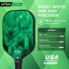 imagePickleball Paddles Carbon Fiber Pickleball Paddles Lightweight Pickle Ball Paddle Carbon Fiberglass Surface USAPA Approved Beginners ampamp Competition 1Pcsgreen