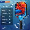 imagePickleball Paddles Carbon Fiber Pickleball Paddles USAPA Carbon Surface Carbon Fiber Core Comfort Leather Handle 16MM Lightweight Beginners