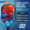 imagePickleball Paddles Carbon Fiber Pickleball Paddles USAPA Carbon Surface Carbon Fiber Core Comfort Leather Handle 16MM Lightweight Beginners