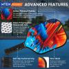 imagePickleball Paddles Carbon Fiber Pickleball Paddles USAPA Carbon Surface Carbon Fiber Core Comfort Leather Handle 16MM Lightweight Beginners