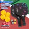 imagePickleball Paddles USAPA Approved Fiberglass Surface Pickleball Set with Pickleball Rackets Pickleball Paddles Set for Men WomenA2Black