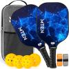 imagePickleball Paddles USAPA Approved Fiberglass Surface Pickleball Set with Pickleball Rackets Pickleball Paddles Set for Men WomenB2Blue