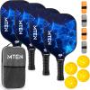 imagePickleball Paddles USAPA Approved Fiberglass Surface Pickleball Set with Pickleball Rackets Pickleball Paddles Set for Men WomenB4Blue