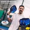 imagePickleball Paddles USAPA Approved Fiberglass Surface Pickleball Set with Pickleball Rackets Pickleball Paddles Set for Men WomenB4Blue