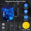 imagePickleball Paddles USAPA Approved Fiberglass Surface Pickleball Set with Pickleball Rackets Pickleball Paddles Set for Men WomenB4Blue