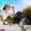 imagePickleball Paddles USAPA Approved Fiberglass Surface Pickleball Set with Pickleball Rackets Pickleball Paddles Set for Men WomenC1Black1Blue