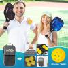imagePickleball Paddles USAPA Approved Fiberglass Surface Pickleball Set with Pickleball Rackets Pickleball Paddles Set for Men WomenC2Black2Blue