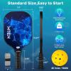 imagePickleball Paddles USAPA Approved Fiberglass Surface Pickleball Set with Pickleball Rackets Pickleball Paddles Set for Men WomenC2Black2Blue