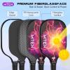 imagePickleball Paddles USAPA Approved Fiberglass Surface Pickleball Set with Pickleball Rackets Pickleball Paddles Set for Men WomenE4Red