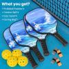 imagePickleball Paddles USAPA Approved Fiberglass Surface Pickleball Set with Pickleball Rackets Pickleball Paddles Set for Men WomenF4Blue