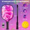 imagePickleball Paddles USAPA Approved Fiberglass Surface Pickleball Set with Pickleball Rackets Pickleball Paddles Set for Men WomenF4Pink