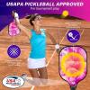 imagePickleball Paddles USAPA Approved Fiberglass Surface Pickleball Set with Pickleball Rackets Pickleball Paddles Set for Men WomenF4Pink