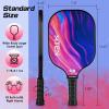 imagePickleball Paddles USAPA Approved Fiberglass Surface Pickleball Set with Pickleball Rackets Pickleball Paddles Set for Men WomenRedBlue