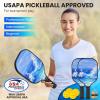 imagePickleball Paddles USAPA Approved Fiberglass Surface Pickleball Set with Pickleball Rackets Pickleball Paddles Set for Men Womensky blue