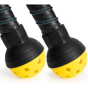 imageMTEN Pickleball Ball Retriever Silicone Pickleball Picker Upper Pickball Grabber Easy Attaches to Pickleball Paddles Best Accessory and Gift Black