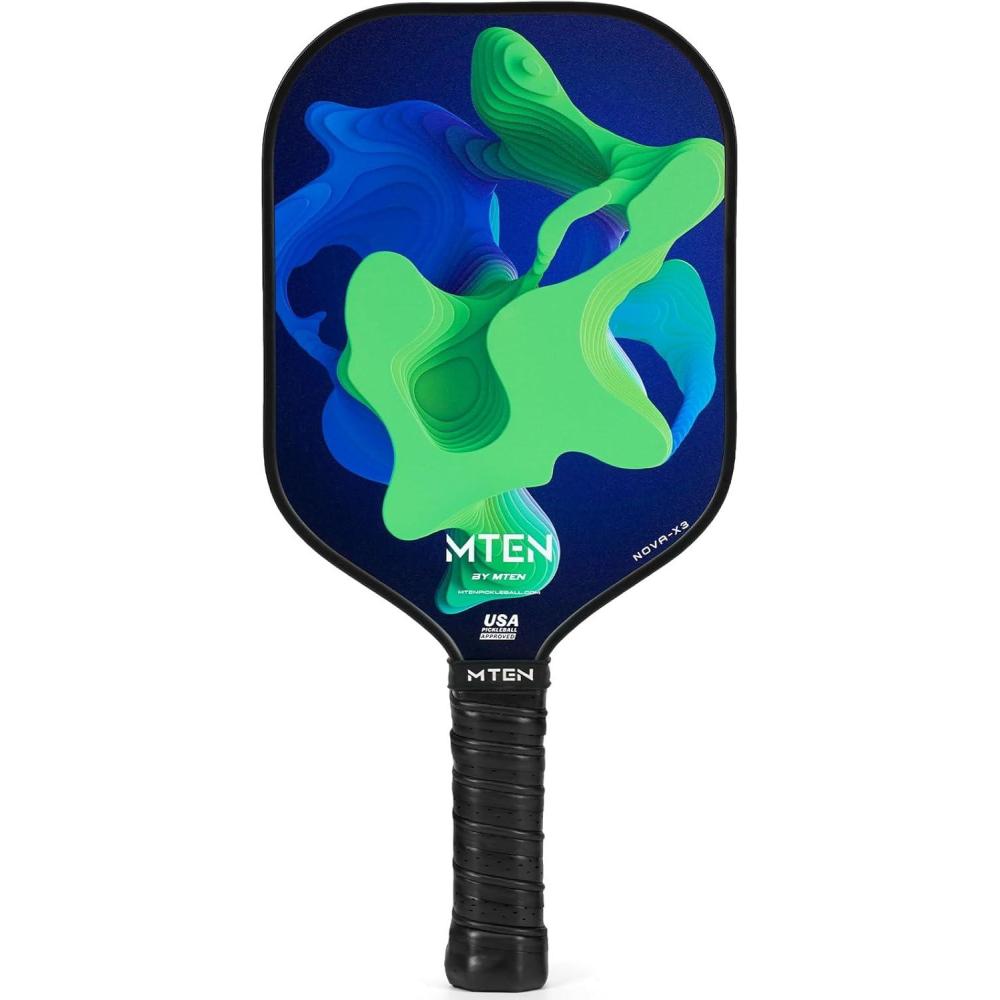 imagePickleball Paddles Carbon Fiber Pickleball Paddles Lightweight Pickle Ball Paddle Carbon Fiberglass Surface USAPA Approved Beginners ampamp Competition 1Pcsblue green