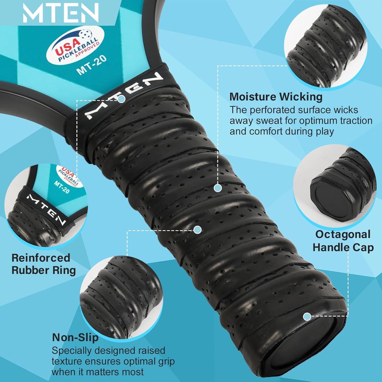 imagePickleball Paddles USAPA Approved Fiberglass Surface Pickleball Set for Beginners Pickleball Rackets Intermediates Professional PlayersC2Lake blue