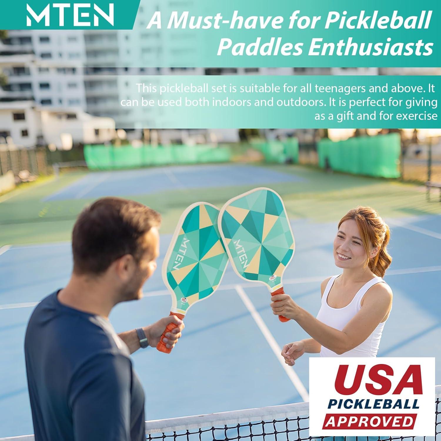 imagePickleball Paddles USAPA Approved Fiberglass Surface Pickleball Set for Beginners Pickleball Rackets Intermediates Professional PlayersF2Lake white