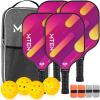 imagePickleball Paddles USAPA Approved Fiberglass Surface Pickleball Set for Beginners Pickleball Rackets Intermediates Professional PlayersD4RED