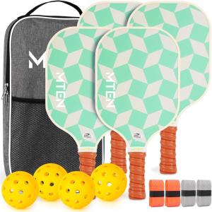 imagePickleball Paddles USAPA Approved Fiberglass Surface Pickleball Set for Beginners Pickleball Rackets Intermediates Professional PlayersA4Green