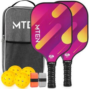 imagePickleball Paddles USAPA Approved Fiberglass Surface Pickleball Set for Beginners Pickleball Rackets Intermediates Professional PlayersD2RED