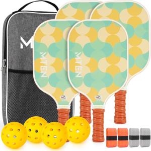 imagePickleball Paddles USAPA Approved Fiberglass Surface Pickleball Set for Beginners Pickleball Rackets Intermediates Professional PlayersE4Yellow green