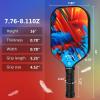 imagePickleball Paddles Carbon Fiber Pickleball Paddles USAPA Carbon Surface Carbon Fiber Core Comfort Leather Handle 16MM Lightweight Beginners red Blue