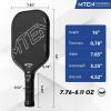 imagePickleball Paddles USAPA Approved Carbon Fiber Pickleball Paddle16MM Polypropylene Honeycomb Core Increased Power and Spin Novice amp Pro PlayersBlack