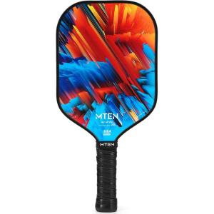 imagePickleball Paddles Carbon Fiber Pickleball Paddles USAPA Carbon Surface Carbon Fiber Core Comfort Leather Handle 16MM Lightweight Beginners red Blue